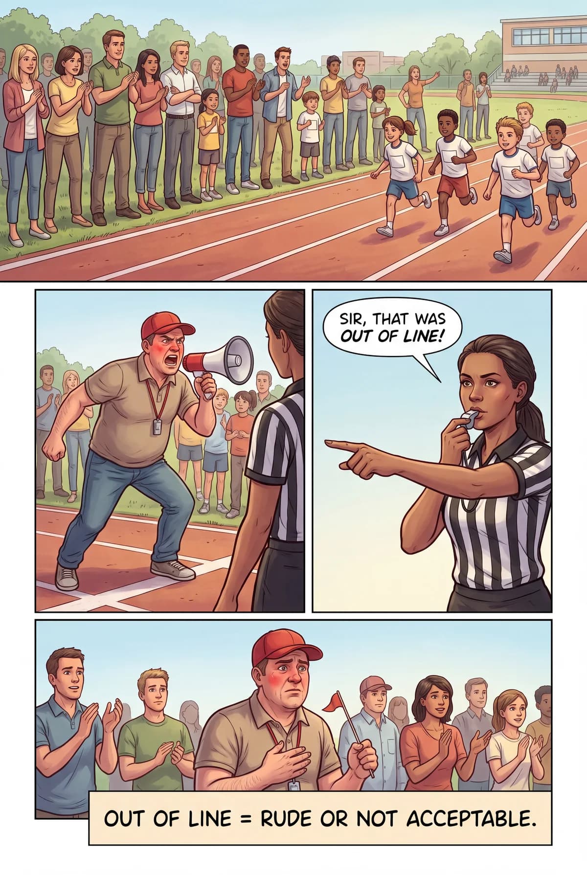 out of line