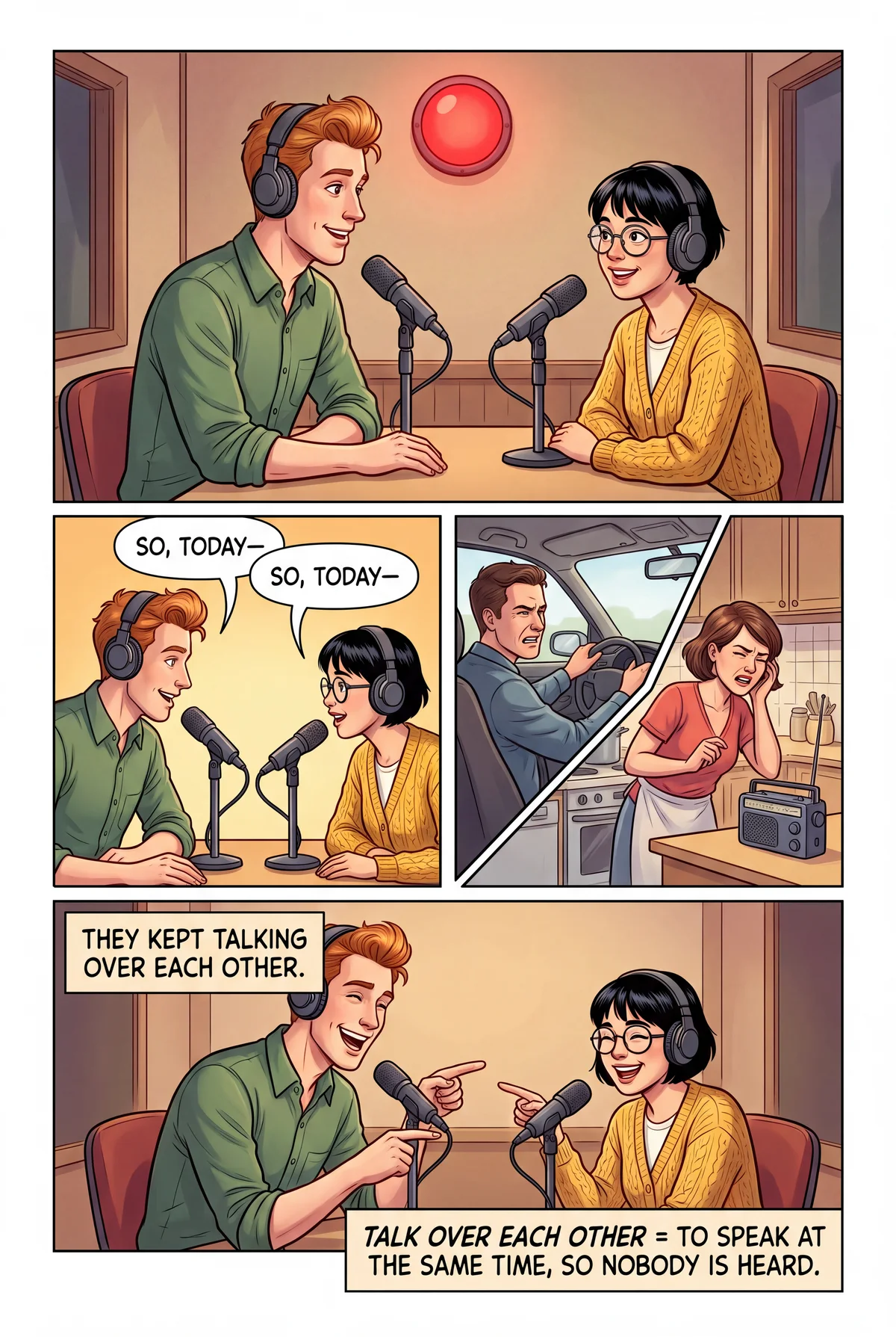 talk over each other