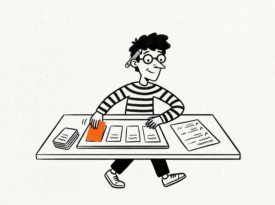The learner drags a card into the right slot on a board.