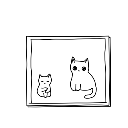 Cat detecting round eye features