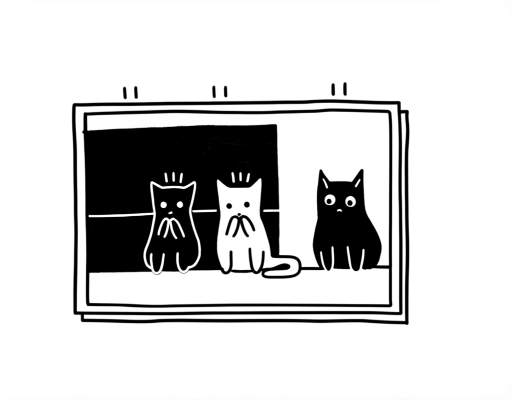 Excited cat when detecting its specialized feature